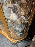 Tall Lighted Display Case Curio China Cabinet Hutch Showcase Curved Glass (Side Entry)