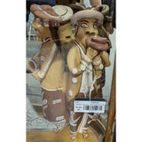 10" Indian Couples Raquel’s Peruvian Andes Terracotta Clay Pottery Whistle Folk Art Collection Figurine