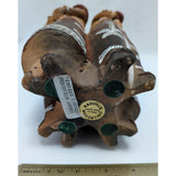 10" Indian Couples Raquel’s Peruvian Andes Terracotta Clay Pottery Whistle Folk Art Collection Figurine