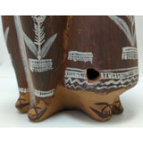 10" Indian Couples Raquel’s Peruvian Andes Terracotta Clay Pottery Whistle Folk Art Collection Figurine