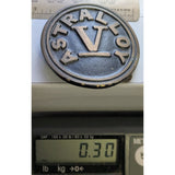 Astralloy V Dynabuckle Belt Buckle Provo Utah 195 Limited Vintage Heavy Metal Round