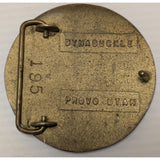 Astralloy V Dynabuckle Belt Buckle Provo Utah 195 Limited Vintage Heavy Metal Round
