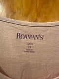 22/24 Roaman's Plus Size Soft Pink Tee