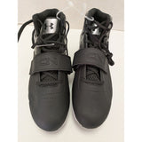 Size 11 Under Armour C1N Cam Newton Mens Mid Football Cleats Shoes Black White Synthetic Textile Upper