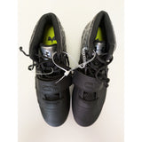 Size 11 Under Armour C1N Cam Newton Mens Mid Football Cleats Shoes Black White Synthetic Textile Upper