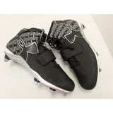 Size 11 Under Armour C1N Cam Newton Mens Mid Football Cleats Shoes Black White Synthetic Textile Upper