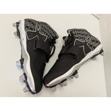 Size 11 Under Armour C1N Cam Newton Mens Mid Football Cleats Shoes Black White Synthetic Textile Upper