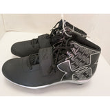 Size 11 Under Armour C1N Cam Newton Mens Mid Football Cleats Shoes Black White Synthetic Textile Upper