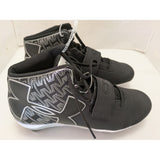 Size 11 Under Armour C1N Cam Newton Mens Mid Football Cleats Shoes Black White Synthetic Textile Upper