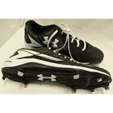 New 16 Charged Yard Low ST Baseball Cleats Shoes Under Armour UA Mens Black White Metal Spiked Synthetic