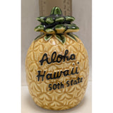 Pineapple Coin Bank Aloha Hawaii 50th State Ceramic Souvenir Vintage Savings