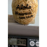 Pineapple Coin Bank Aloha Hawaii 50th State Ceramic Souvenir Vintage Savings