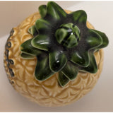 Pineapple Coin Bank Aloha Hawaii 50th State Ceramic Souvenir Vintage Savings