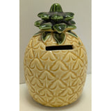 Pineapple Coin Bank Aloha Hawaii 50th State Ceramic Souvenir Vintage Savings