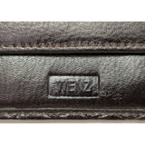 Textured Men's Wenz Tri-Fold Leather Wallet With Snap Closure & Card Slots