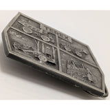 GM Terex Construction Machinery Belt Buckle Bergamot Truck Dump Bulldozer Front End Loader Vintage Heavy Metal Industrial Art