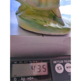 AS-IS 14" Chalkware Bonnet Lady Holding Basket of Flowers Dress Victorian Ceramic Woman Chalk Ware