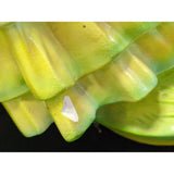 AS-IS 14" Chalkware Bonnet Lady Holding Basket of Flowers Dress Victorian Ceramic Woman Chalk Ware