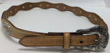 AS-IS FADED 32" Justin Girls Ladies Western Belt Leather Cowhide