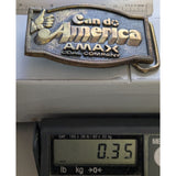 Can Do America Amax Coal Company BTS Solid Brass Belt Buckle USA Mining Vintage
