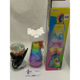 New 14.5 Schylling Tie Dye Classic White Lava Lamp Design Tricolor Globe