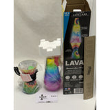 New 14.5 Schylling Tie Dye Classic White Lava Lamp Design Tricolor Globe
