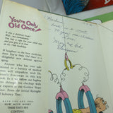 AS-IS 4 Large 8X11 Dr Seuss Book Lot Places You'll Go Horton Hatches the Egg Old Once Hears a Who