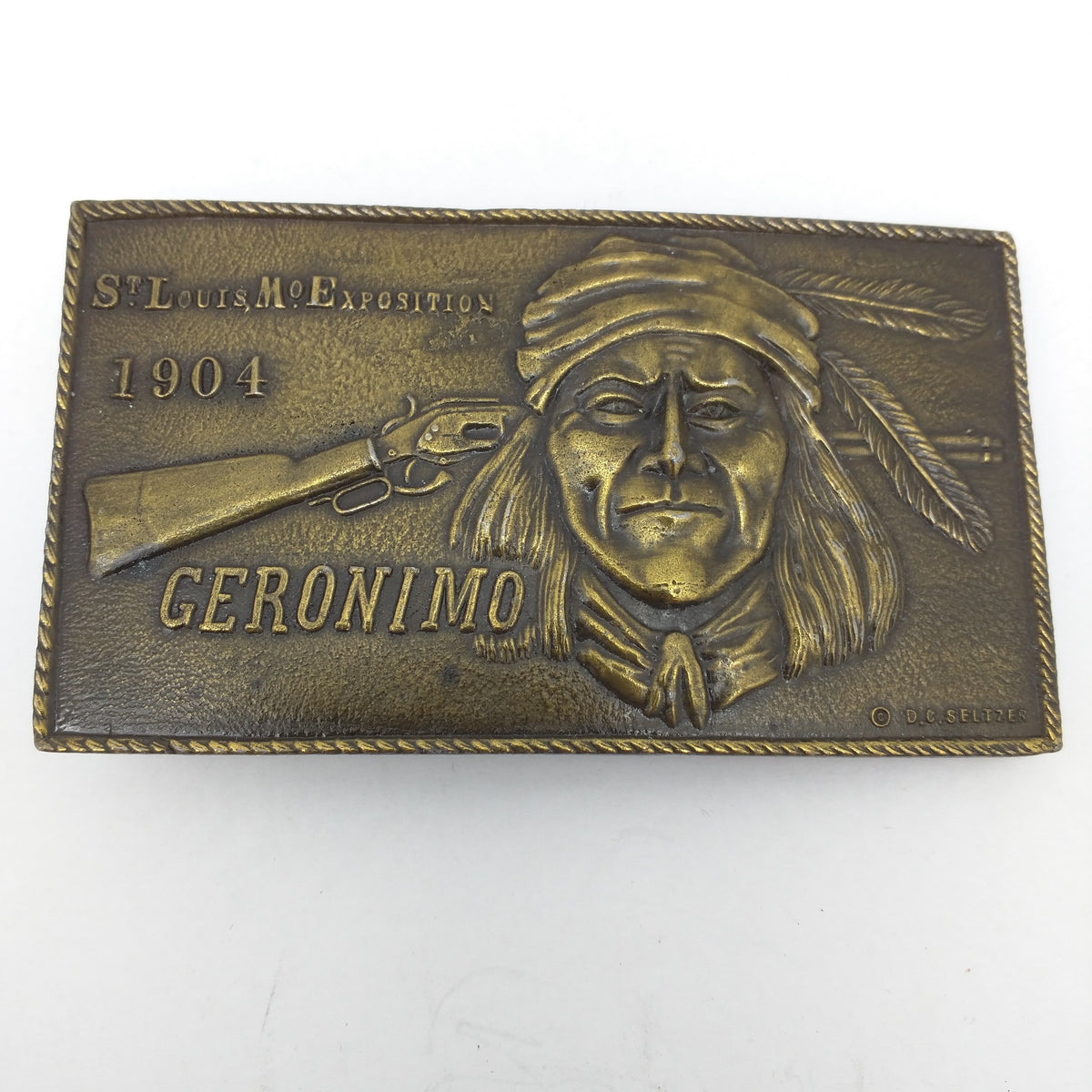 1904 Geronimo Native American Belt Buckle Saint Louis Missouri Exposit –  Pocatello Market