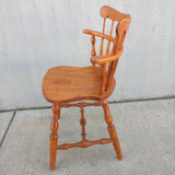 S. Bent Bros Maple Desk Chair Dinette Side Sidechair Windsor Low-back Wood Wooden Vintage
