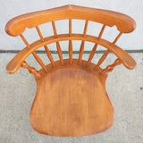 S. Bent Bros Maple Desk Chair Dinette Side Sidechair Windsor Low-back Wood Wooden Vintage