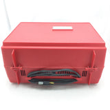 AS-IS Orange Red Portable GE Record Player LP Automatic Solid State Suitcase Vintage