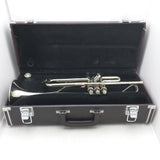 AS-IS YTR 135 Yamaha Trumpet 18964A Case NEMC 7C Mouthpiece Silver Tone Japan