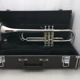 AS-IS YTR 135 Yamaha Trumpet 18964A Case NEMC 7C Mouthpiece Silver Tone Japan