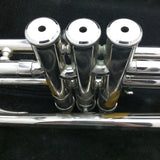 AS-IS YTR 135 Yamaha Trumpet 18964A Case NEMC 7C Mouthpiece Silver Tone Japan
