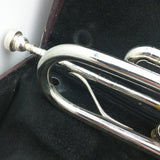 AS-IS YTR 135 Yamaha Trumpet 18964A Case NEMC 7C Mouthpiece Silver Tone Japan