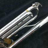AS-IS YTR 135 Yamaha Trumpet 18964A Case NEMC 7C Mouthpiece Silver Tone Japan