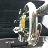 AS-IS YTR 135 Yamaha Trumpet 18964A Case NEMC 7C Mouthpiece Silver Tone Japan