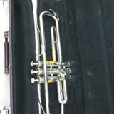 AS-IS YTR 135 Yamaha Trumpet 18964A Case NEMC 7C Mouthpiece Silver Tone Japan