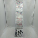 O’Lipfa Olfa Cutters & mats Lip Edge Ruler Model No. 11111 Quilting 24” x 5” Vtg