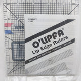 O’Lipfa Olfa Cutters & mats Lip Edge Ruler Model No. 11111 Quilting 24” x 5” Vtg