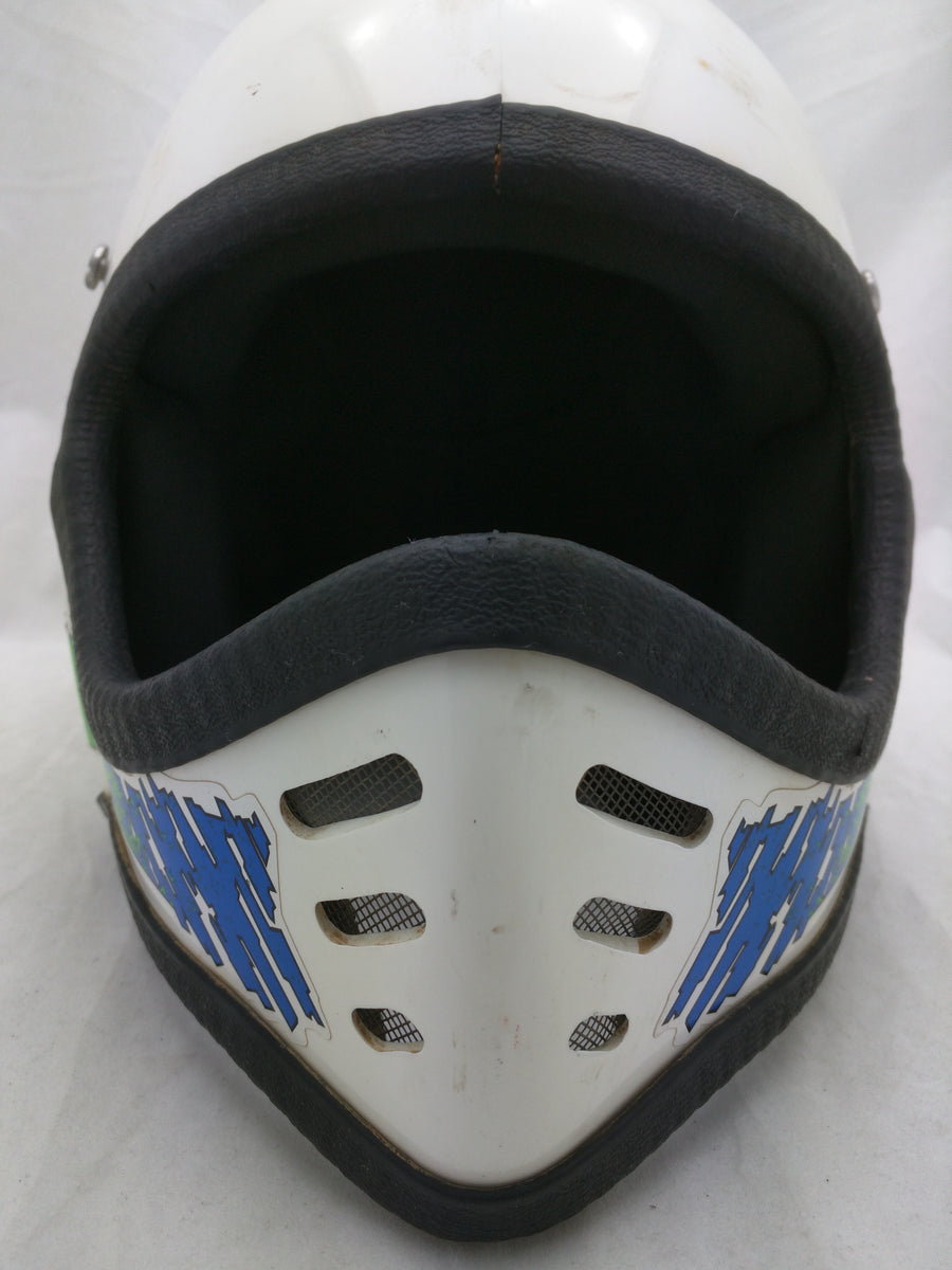 Child BMX Helmet White Full Face Vintage – Pocatello Market