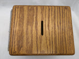 Postal Box Savings Bank Oak Wood Coin Money Combination Door Lock