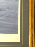 Rockwell B-1B Bomber Signed Dru Blair Print 1989 Oak Frame Airforce