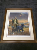Eager to Go RJ McDonald Signed Numbered Print Duck Hunting Black Lab Dog