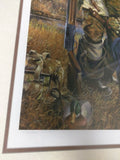 Eager to Go RJ McDonald Signed Numbered Print Duck Hunting Black Lab Dog