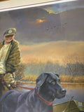Eager to Go RJ McDonald Signed Numbered Print Duck Hunting Black Lab Dog