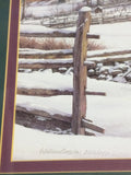 William Breedon Signed Numbered Print Sleigh Farm Oak Frame Winter