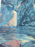 John Killmaster Print Signed River Rocks Landscape Boise Idaho