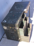 1955 US Army Field Desk Trunk Dresser Chest Military Luggage Box Drawers Table Storage