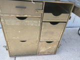 1955 US Army Field Desk Trunk Dresser Chest Military Luggage Box Drawers Table Storage